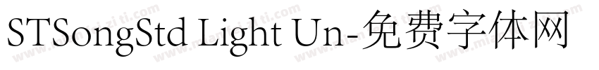 STSongStd Light Un字体转换